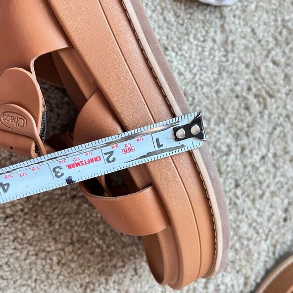 Chaco Townes Midform Leather Platform Sandal Brown SZ 7 NWOT - Picture 8 of 9